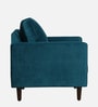 Bonito Velvet 1 Seater Sofa In Teal Blue Colour