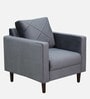 Bonito Velvet 1 Seater Sofa In Fossil Grey Colour