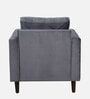 Bonito Velvet 1 Seater Sofa In Fossil Grey Colour