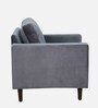 Bonito Velvet 1 Seater Sofa In Fossil Grey Colour