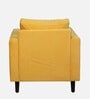 Bonito Velvet 1 Seater Sofa In Yellow Colour