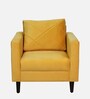 Bonito Velvet 1 Seater Sofa In Yellow Colour