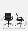 Boom Breathable Mesh Ergonomic Chair In Black Colour
