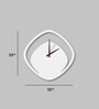 White MDF Boomerang Modern Wall Clock