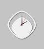 White MDF Boomerang Modern Wall Clock