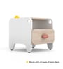 Boop Kids Bedside Table in Pearly White Colour