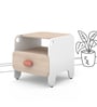 Boop Kids Bedside Table in Pearly White Colour