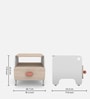 Boop Kids Bedside Table in Pearly White Colour