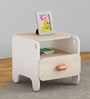Boop Kids Bedside Table in Pearly White Colour