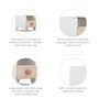 Boop Kids Bedside Table in Pearly White Colour