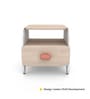 Boop Kids Bedside Table in Pearly White Colour