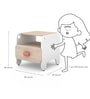 Boop Kids Bedside Table in Pearly White Colour