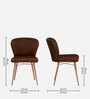Borba Leather Dining Chair In Antique Copper Matte Finish