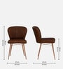 Borba Leather Dining Chair In Antique Copper Matte Finish