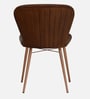 Borba Leather Dining Chair In Antique Copper Matte Finish