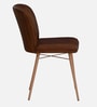 Borba Leather Dining Chair In Antique Copper Matte Finish