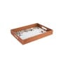 Border Black White & Gold MDF Wood Rectangle Serving Trays