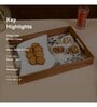 Border Black White & Gold MDF Wood Rectangle Serving Trays