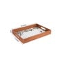 Border Black White & Gold MDF Wood Rectangle Serving Trays