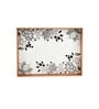 Border Black White & Gold MDF Wood Rectangle Serving Trays