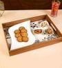 Border Black White & Gold MDF Wood Rectangle Serving Trays