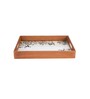 Border Black White & Gold MDF Wood Rectangle Serving Trays