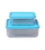 Transparent Glass Square Container 1.1 L