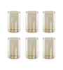 Borocilicate Water Jug Set In Gold Colour With 1 Jug 6 Glasses
