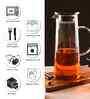 Borocilicate Water Jug Set In Gold Colour With 1 Jug 6 Glasses