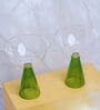 Borosilicate Pyramid Stem Cocktail Glasses Set of 2