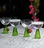 Borosilicate Pyramid Stem Cocktail Glasses Set of 4