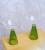 Borosilicate Pyramid Stem Cocktail Glasses Set of 4