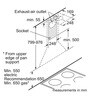 Bosch 60cm Stainless Steel Hood Chimney (DWW06W850I)