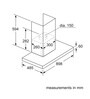 Bosch 90 cm 800 m3h Hood Chimney (Model No: Dwb098G50I)