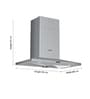 Bosch 90 cm 860 m3h Hood Chimney (Model No: Dke908Pin)