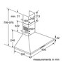 Bosch 90 cm 800 m3h Hood Chimney (Model No: DWW09W850I)