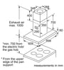 BOSCH Series 4 Island Cooker Hood 90 CM Stainless Steel DIB098G50I