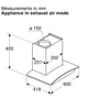 BOSCH Series 4 Wall Mounted Chimney 60 CM Black DWA68IJ60I