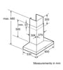 Bosch 90 cm 860 m3h Hood Chimney (Model No: Dke908Pin)