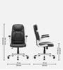Bosco Leatherette Executive Office Chair In Black Colour