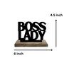 Boss Lady Black Mango Wood & Iron Showpiece