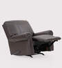 Boston Half Leather 1 Seater Manual Recliner In Brown Color