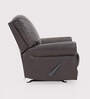 Boston Half Leather 1 Seater Manual Recliner In Brown Color