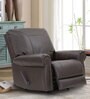 Boston Half Leather 1 Seater Manual Recliner In Brown Color