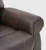 Boston Half Leather 1 Seater Manual Recliner In Brown Color