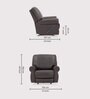Boston Half Leather 1 Seater Manual Recliner In Brown Color
