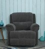 Boston Fabric 1 Seater Manual Recliner in Grey Colour