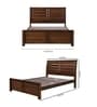 Boston Queen Size Bed In Brown Finish