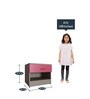 Boston Side Table in Sandy Sawline & Pink Colour