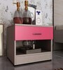 Boston Side Table in Sandy Sawline & Pink Colour